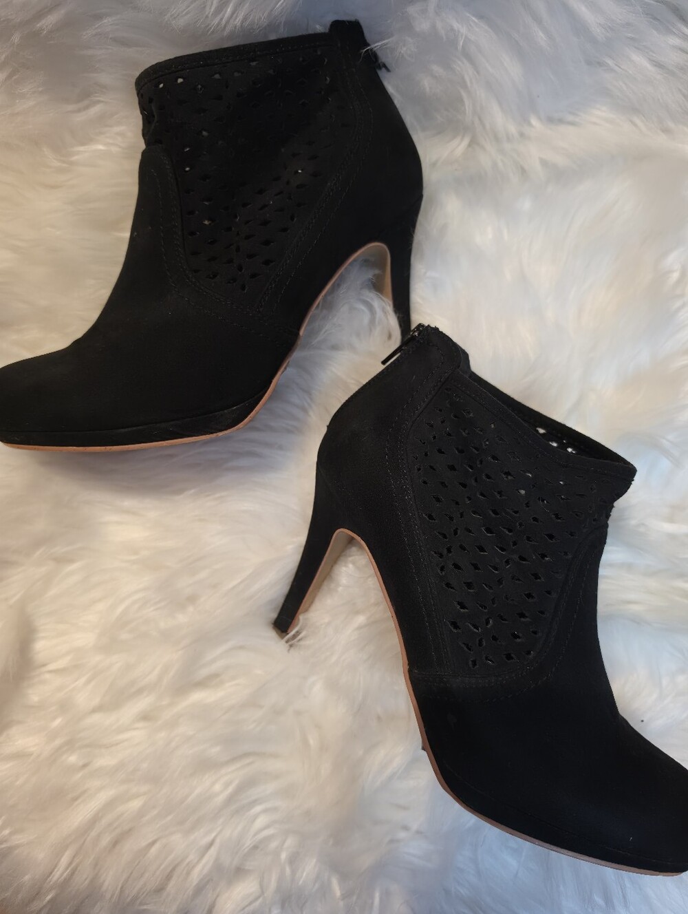 Suede Ankle Stiletto Booties